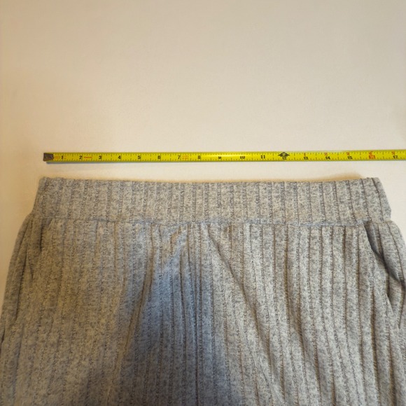 Shein Cream Ribbed Knit  2pc Set V Neck Top Wide Leg Pants Cozy Workwear 2X # - Picture 15 of 16